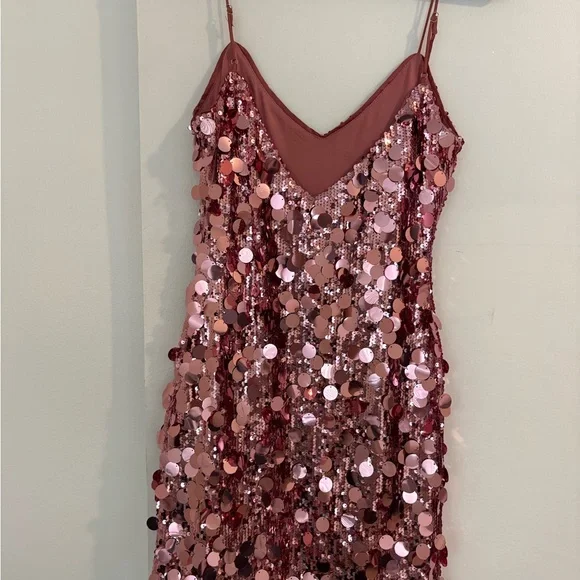 Meshki Romilly Pink Sequin Mini Dress - Picture 5 of 5